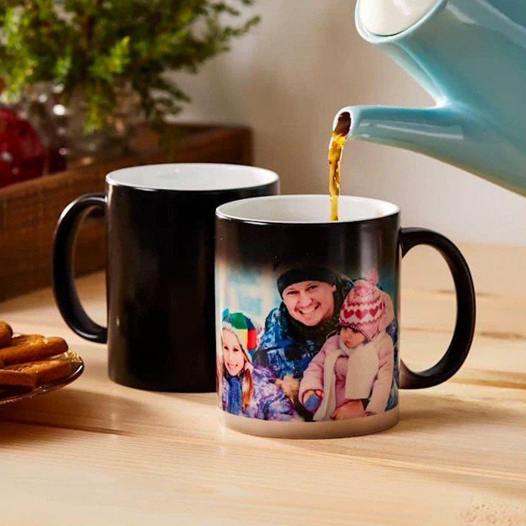 Customised Magic Mug Black