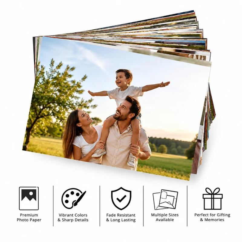 Premium Personalized Photo Prints For Albums (4x6 Inch) | Pack of 25